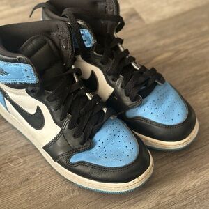 Jordan Black and Blue High-Top Sneakers